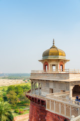 Fototapeta na wymiar Wonderful view of the Musamman Burj in the Agra Fort