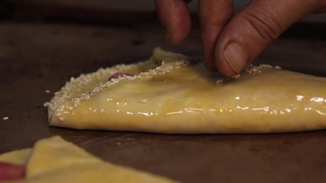 Making Sesame Bread, Slow Motion