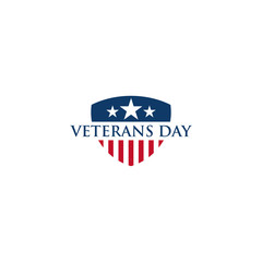 Vector design of Veterans Day template writing