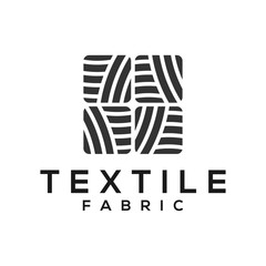 Textile fabric modern simple logo design 