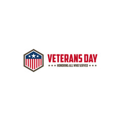 Vector design of Veterans Day template writing
