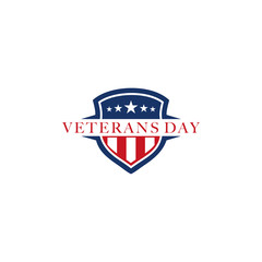 Vector design of Veterans Day template writing