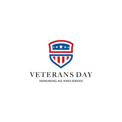 Vector design of Veterans Day template writing