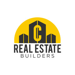 Real estate building logo - modern and simple design