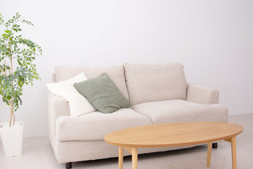 ソファと観葉植物