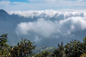 Clouds Coming over the Mountain Ridge