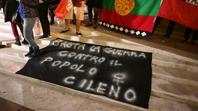 Demonstration of the Italian left to denounce the repress