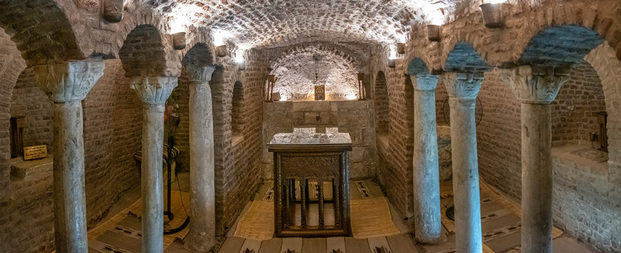 Cave where Holy Family stayed for three months after fleeing to Egypt (Cavern Church or Abu Serge Church), Cairo, Egypt