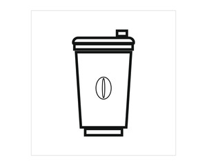 simple icon vector with coffee cup shape