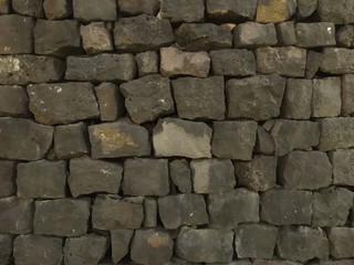Stone wall texture, grey dark color. Vector