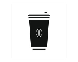 simple icon vector with coffee cup shape