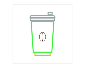 simple icon vector with coffee cup shape