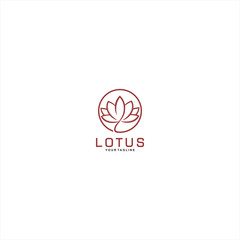 Fototapeta premium circle lotus logo template design