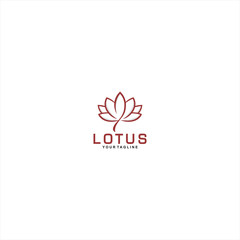 Flower Lotus Logo Design Vector Illustration Template Idea