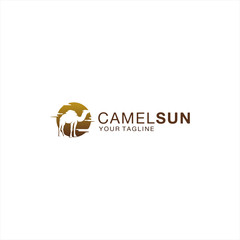 camel silhouette logo template