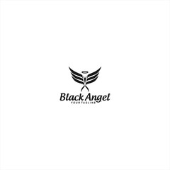 Angels Wing Logo Design Vector Illustration Template Idea