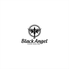 Black Angel logo template