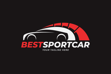 sport car logo template vector, best performance logo design