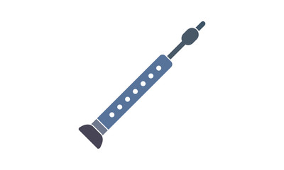 Clarinet vector icon on white background. Flat vector clarinet icon symbol sign from modern music collection for mobile concept and web apps design.