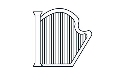 Harp icon for stringed instruments and classical music