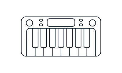 Keyboard icon for musical tools and electronic instruments