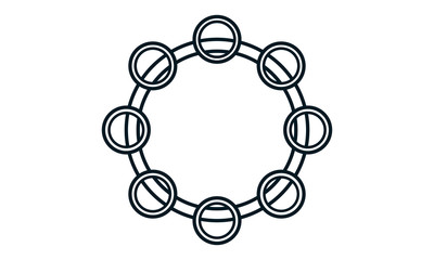 Tambourine icon for percussion instruments and music apps