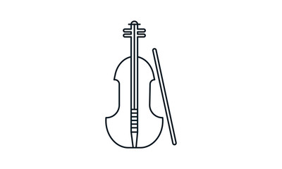 Violin icon. Musical instrument Symbol. EPS 10 Vector.