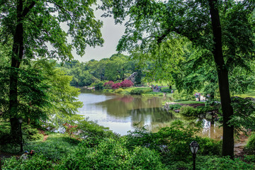Obraz premium Central Park is an urban park in Manhattan, New York City, located between the Upper West Side and the Upper East Side. Central Park is the most visited urban park in the United States