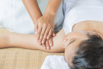 Traditional Medicine  women Massage Therapy and Treatment. Aches and muscles. Pain