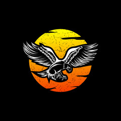 eagle simple logo icon design vector