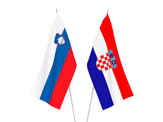 Croatia and Slovenia flags