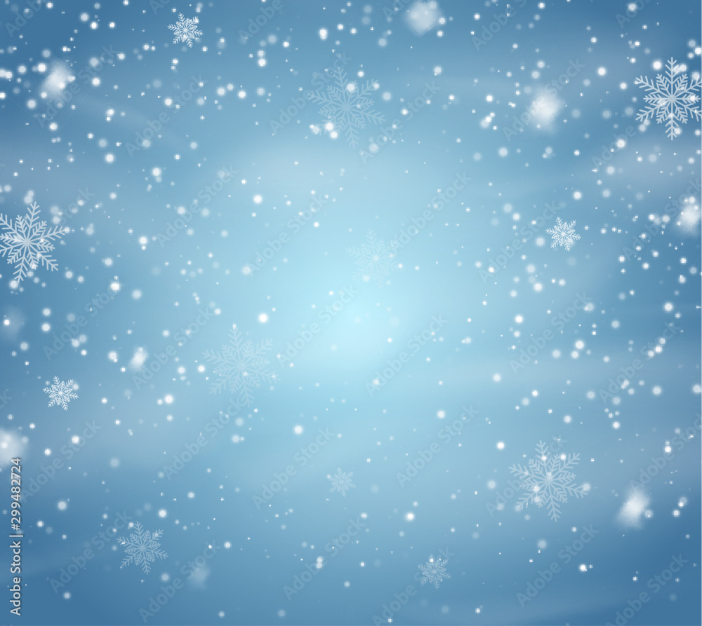 Canvas Prints falling snow overlay background
