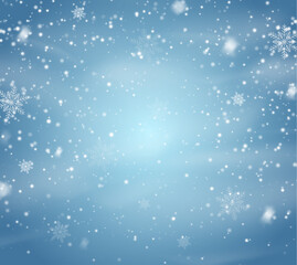 Falling Snow Overlay Background
