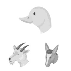 Isolated object of countryside and homestead icon. Collection of countryside and breeding stock vector illustration.
