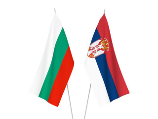 Bulgaria and Serbia flags