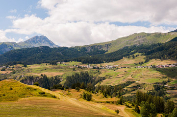 Ftan, Unterengadin, Dorf, Bergdorf, Wanderweg, Motta Naluns, Panoramaweg, Alpen, Sommer, Schweiz