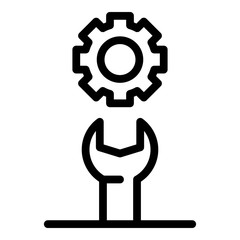 Mobile phone repair service icon. Outline mobile phone repair service vector icon for web design isolated on white background