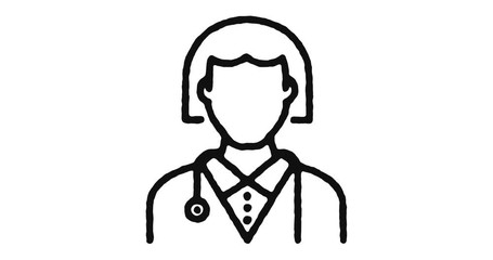 Doctor outline icon animation footage/video. Hand drawn like symbol animated with motion graphic, can be used as loop item, has alpha channel and it's at 4K video resolution. - Powered by Adobe
