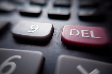 closeup to button dirty button danger