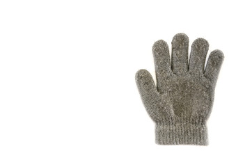gray glove isolated on white background