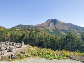 Naklejka premium landscape in the mountains