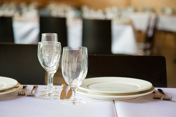 served tables ready for guests