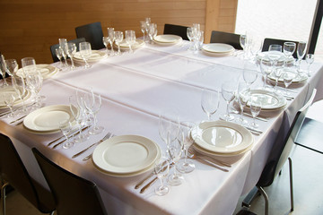 served tables ready for guests