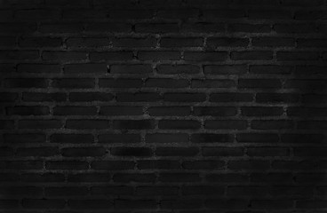 Fototapeta na wymiar Dark black grunge brick wall texture background with old dirty and vintage style pattern.