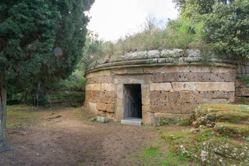 Fototapeta na wymiar Etruscan necropolis (8th century b.C.) Cerveteri Rome Province, Italy. UNESCO World Heritage