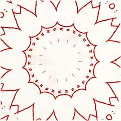 red Mandala Shape on paper for background. Wallpaper shape. Backdrop texture wall and have copy space for text.