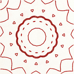 red Mandala Shape on paper for background. Wallpaper shape. Backdrop texture wall and have copy space for text.