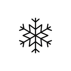 Snowflake line thin icon on white background. Vector illustration eps10.