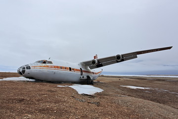 Abandoned crashed plane 