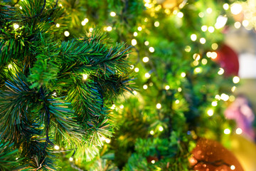 Fototapeta na wymiar Closeup christmas tree